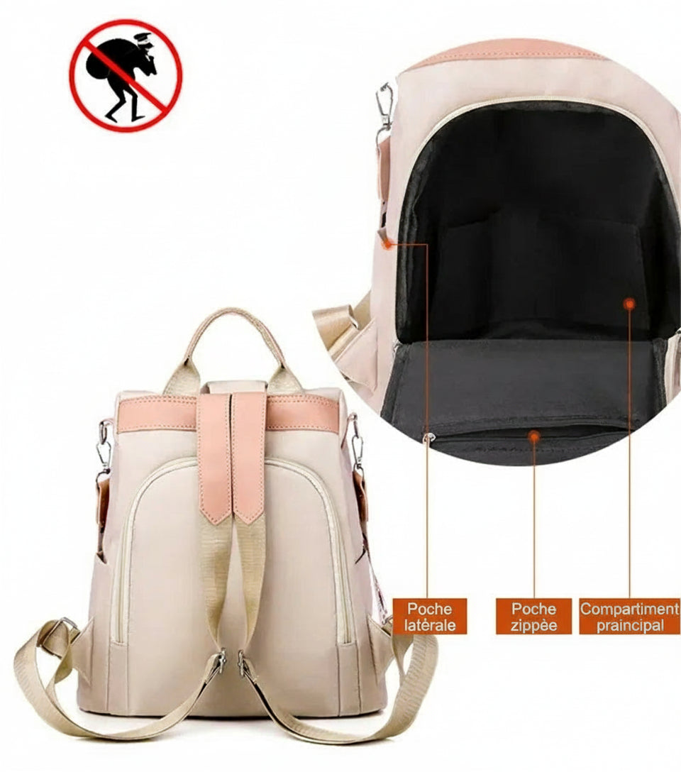 Sac à dos oxford anti vol élégant avec broderie